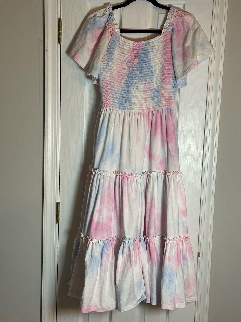 Ivy City Co Tie-Dye Midi Dress - Pink & Light Blue PERFECT FOR GENDER REVEAL! - Picture 8 of 8